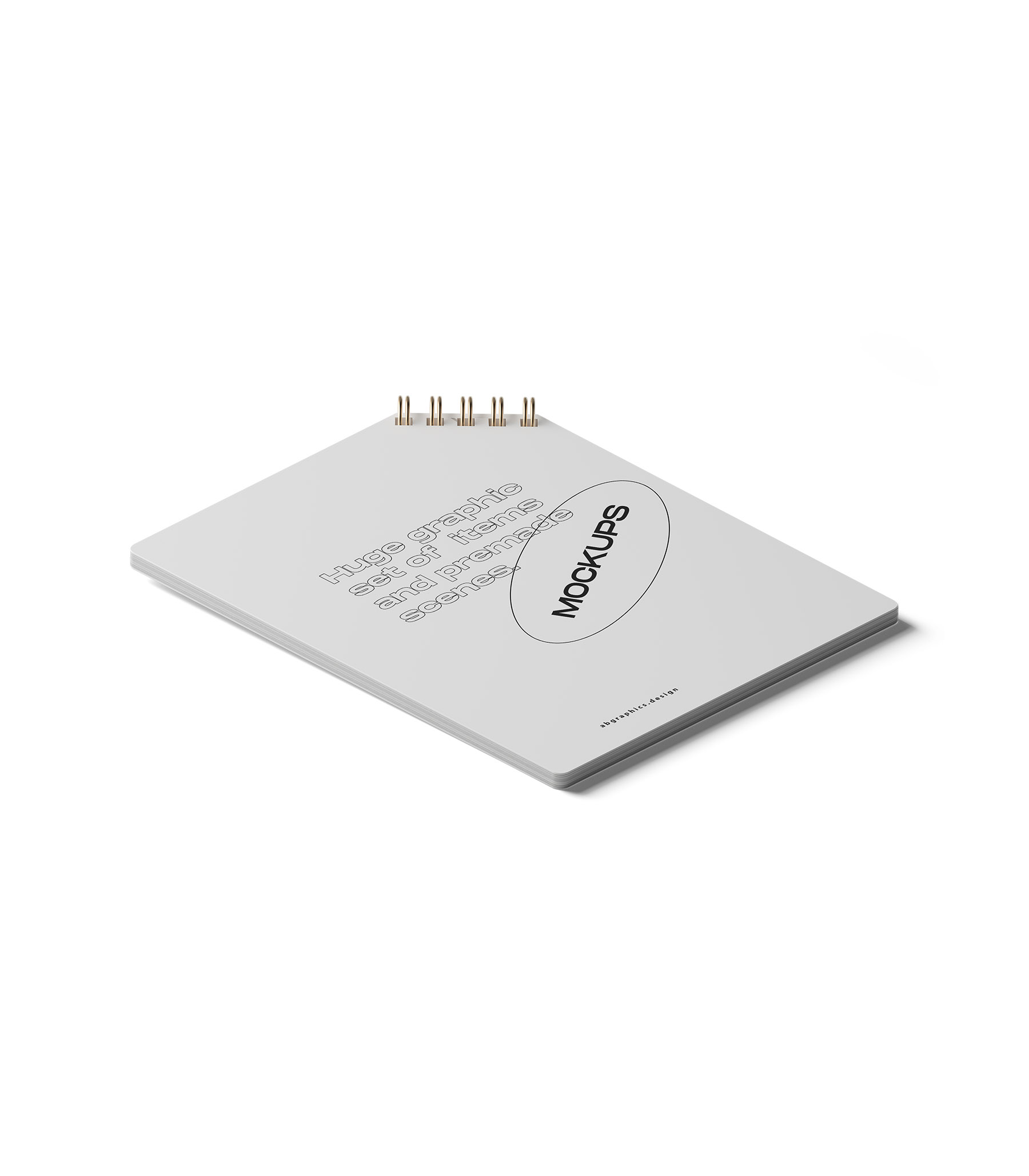 Notepad On Spring Mockup V1 Isometric buy for 2 Mockup