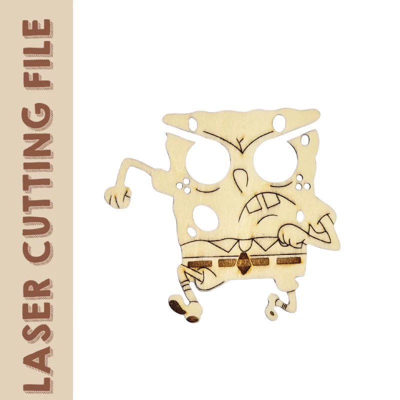 SpongeBob SquarePants Corded Headphone Organizer Laser Cutting File