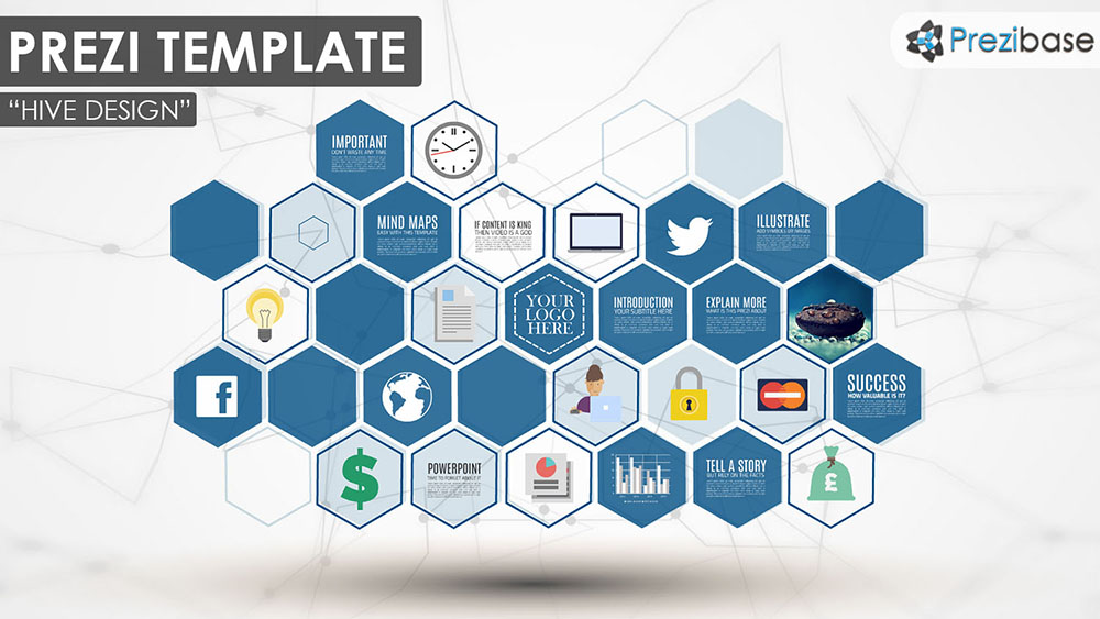 Hive Design Prezi Presentation Template Creatoz collection