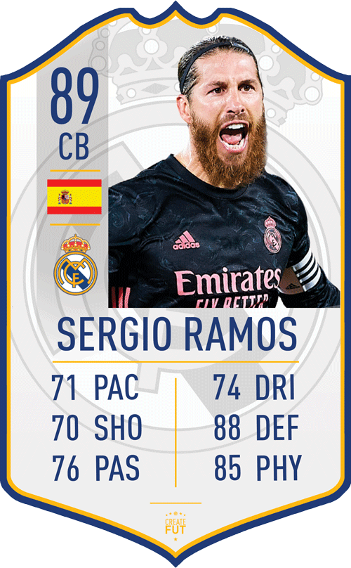 Sergio Ramos Real Madrid premade card CreateFUT