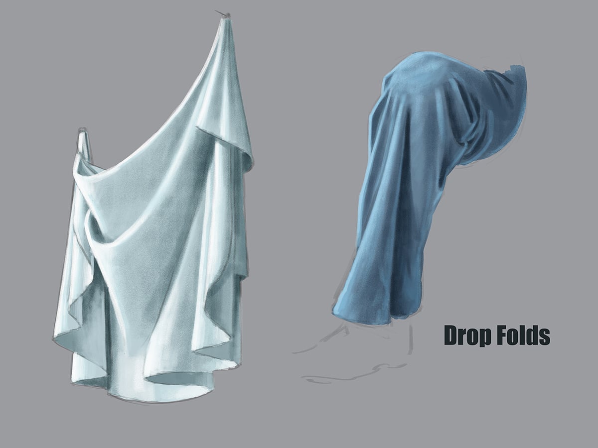 Fabric Folds Sketch