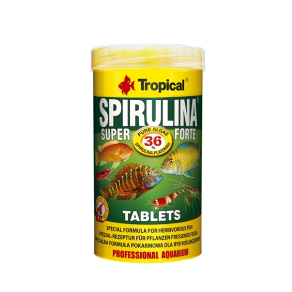 Fish Food TROPICAL SUPER SPIRULINA FORTE TABLETS creatures oasis