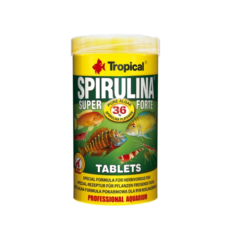 Fish Food TROPICAL SUPER SPIRULINA FORTE TABLETS creatures oasis