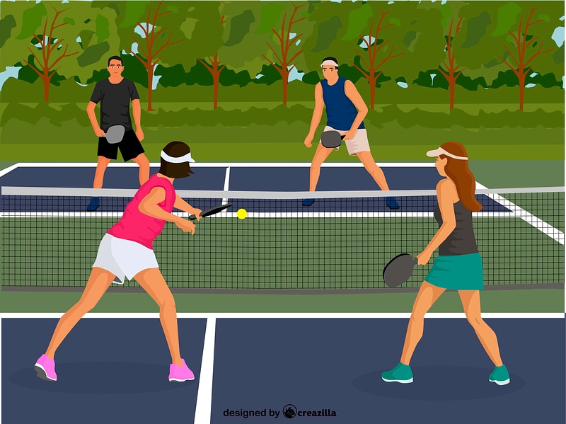 Pickleball vector. Free download. Creazilla