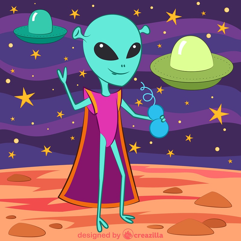Alien vector. Free download. Creazilla
