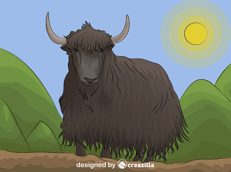 Yak vector. Free download. Creazilla