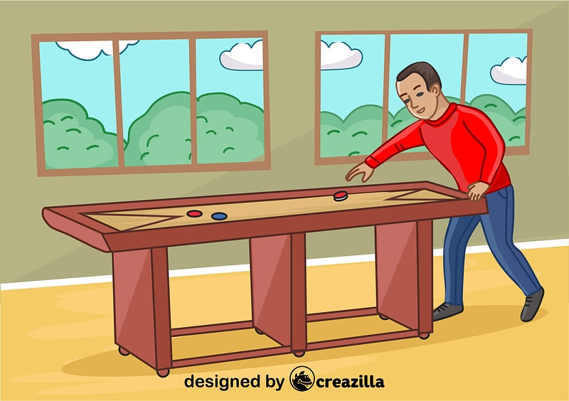 Shuffleboard vector. Free download. Creazilla