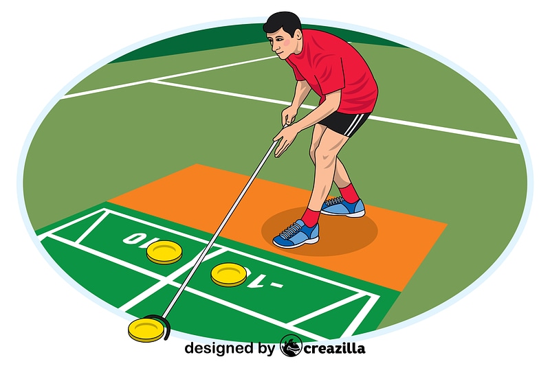 Shuffleboard vector. Free download. Creazilla