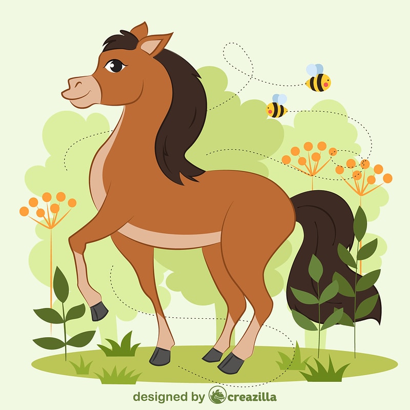 Horse vector. Free download. Creazilla