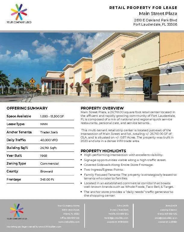Commercial Real Estate Marketing Templates CREBuilder