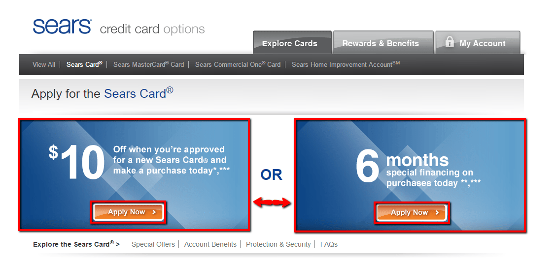 How to Apply to Sears Credit Card CreditSpot