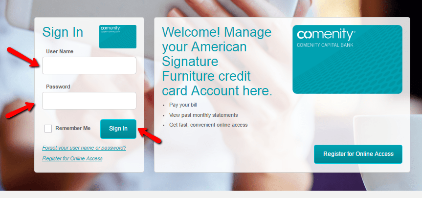 American Signature Furniture Credit Card Login Make a Payment CreditSpot