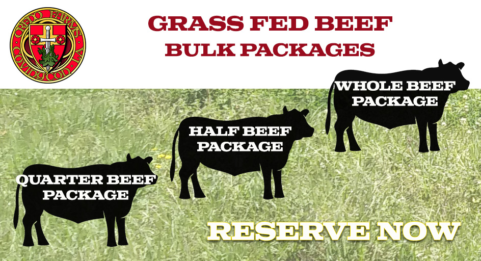Quarter Beef Deposit (1/4,1/2, whole) Credo Farms