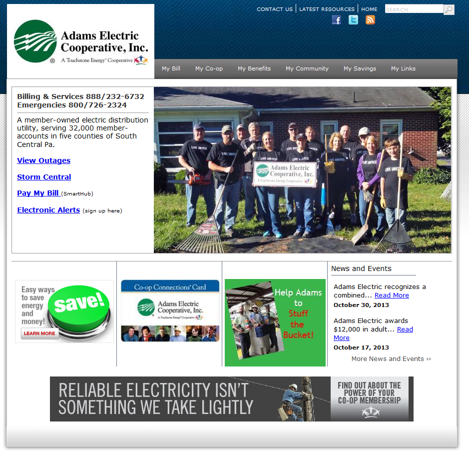 ADAMS ELECTRIC COOPERATIVE, INC. Gettysburg, PA Business Page