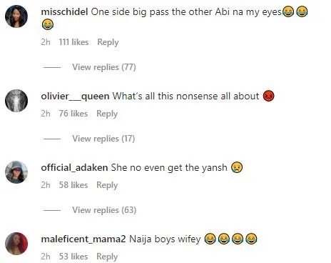 “One side big pass the other” – Netizens drag TikTok star, Kelly Bhadie