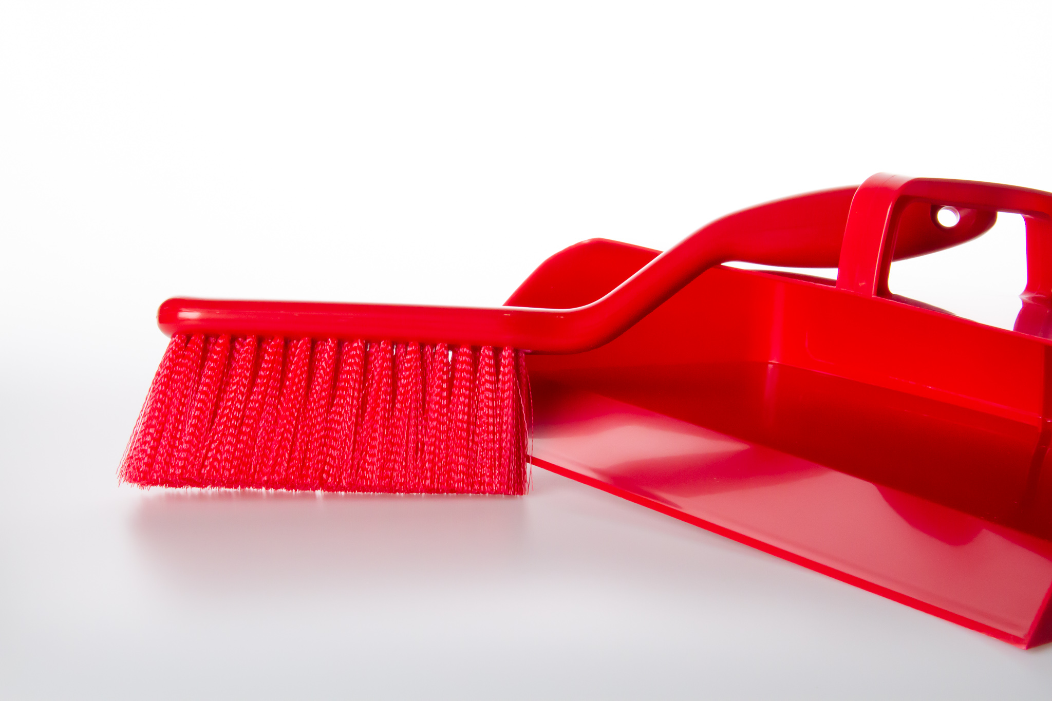 Hygiene Red Dustpan Brush (Poly Bristle) Creeds Direct