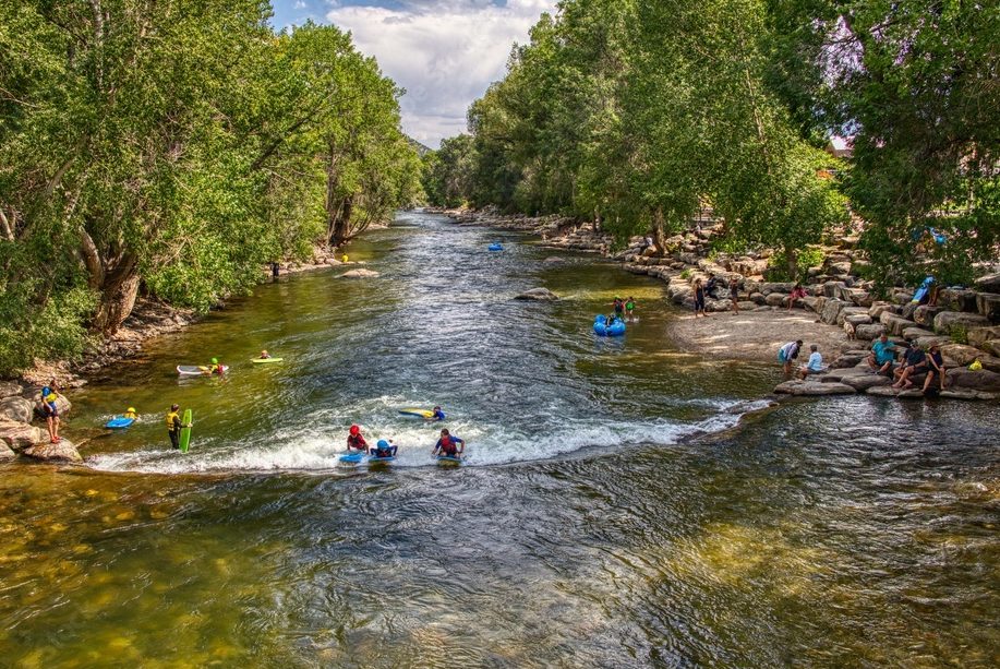 River Surfing in Salida, Colorado Creekside Chalets