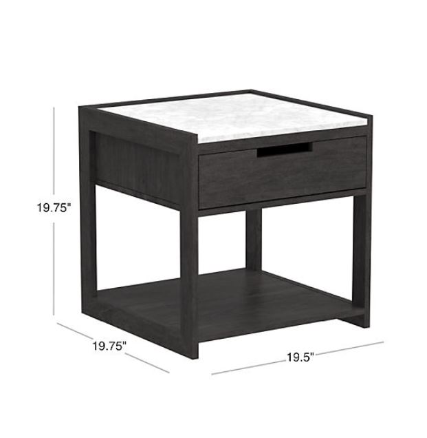 Marble Top Nightstand Cre8 NYC
