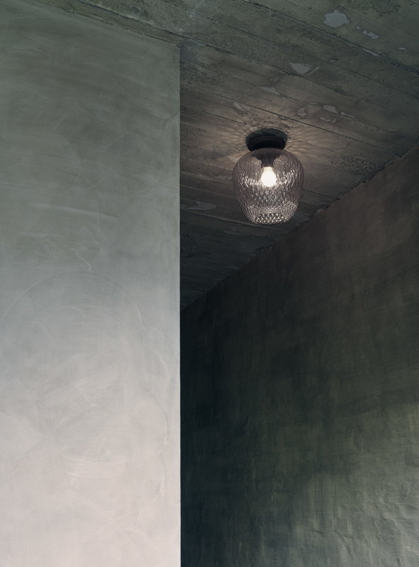 Blown Ceiling Light by Tradition In Silver And Opal Glass