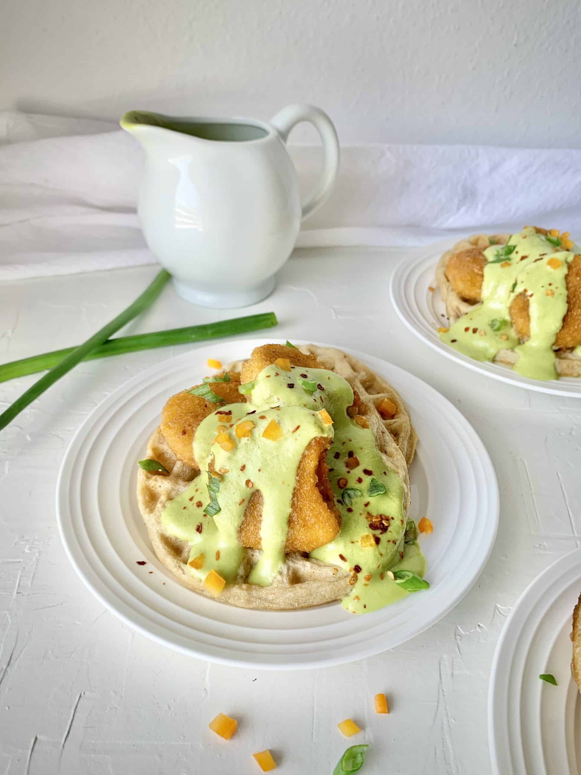 Loaded Waffles with Chicken Nuggets Recipe Crescent Foods