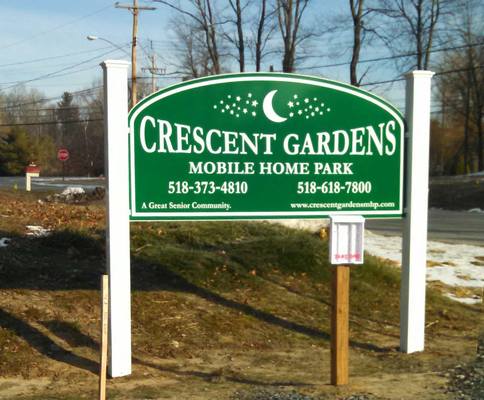 Crescent Gardens Mobile Home Park Main Sign Crescent Gardens