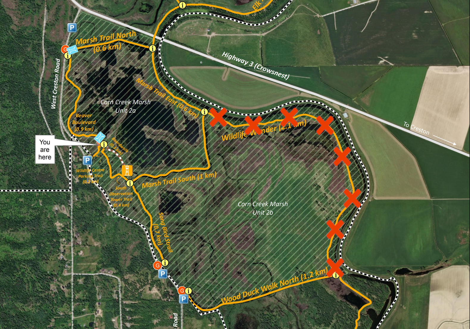 UPDATE August 18 2021 "Wildlife Wander" trail reopened Creston Valley