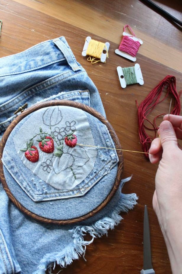 How to Embroider Clothes Easy DIY Crewel Ghoul