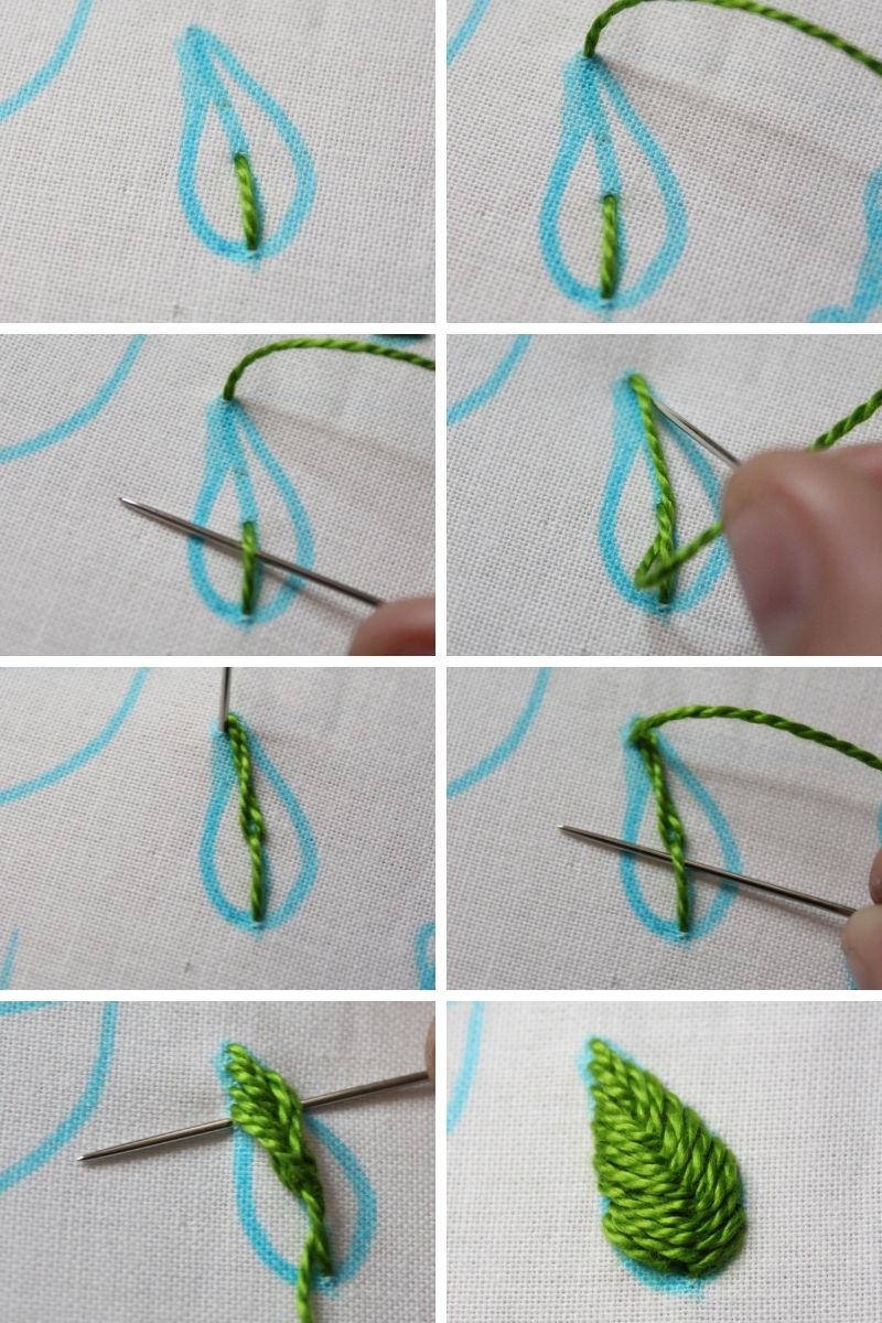 How To Embroider Leaves On Knitting at Wilson Hill blog