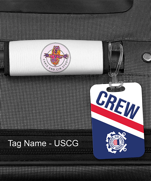 USCG Aux CREW Luggage Tags Crew Luggage Tags Customized Luggage