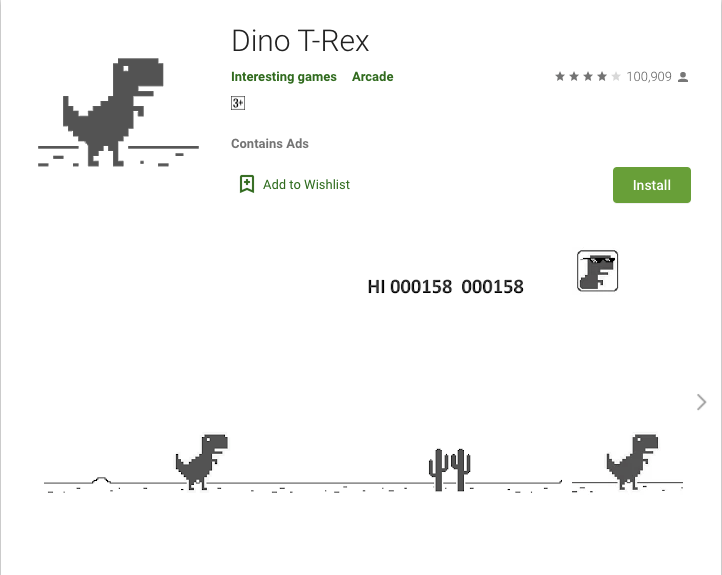 How to play The Google Dinosaur Game with and without