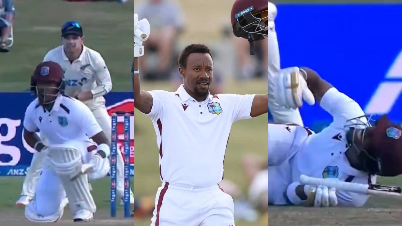 Oh my God! Kavem Hodge cries, screams in agony after brutal blow to the box in NZ vs WI 3rd Test Oh my God! Kavem Hodge cries, screams in agony after brutal blow to the box in NZ vs WI 3rd Test