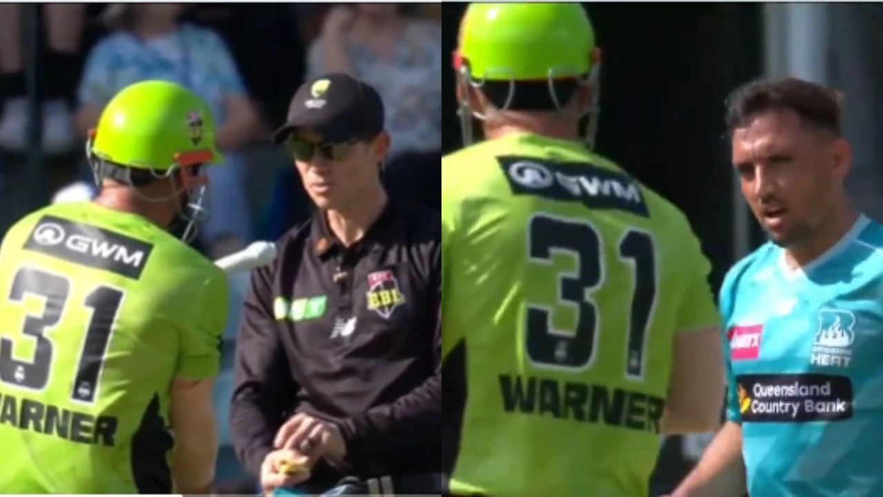 BBL controversy erupts as David Warner accuses Zaman Khan of Chucking at the Gabba BBL controversy erupts as David Warner accuses Zaman Khan of Chucking at the Gabba