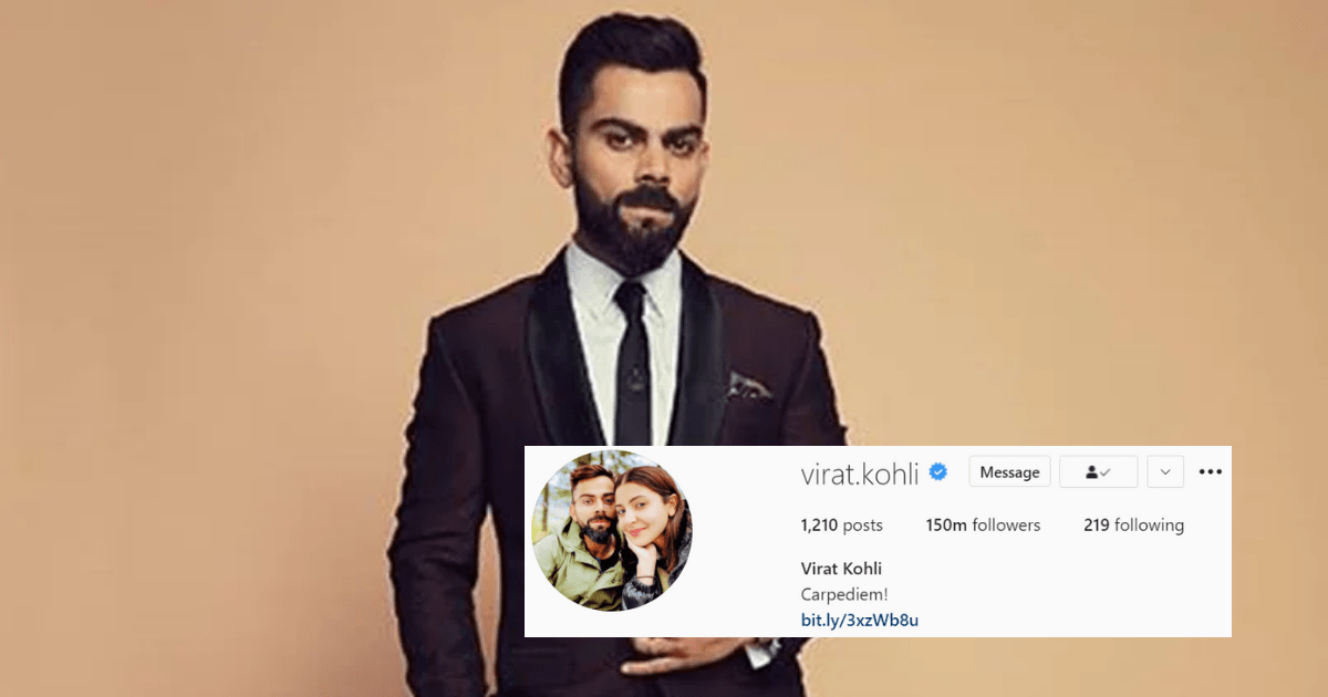 Virat Kohli First Asian Celebrity To Have 150 Million Instagram Followers