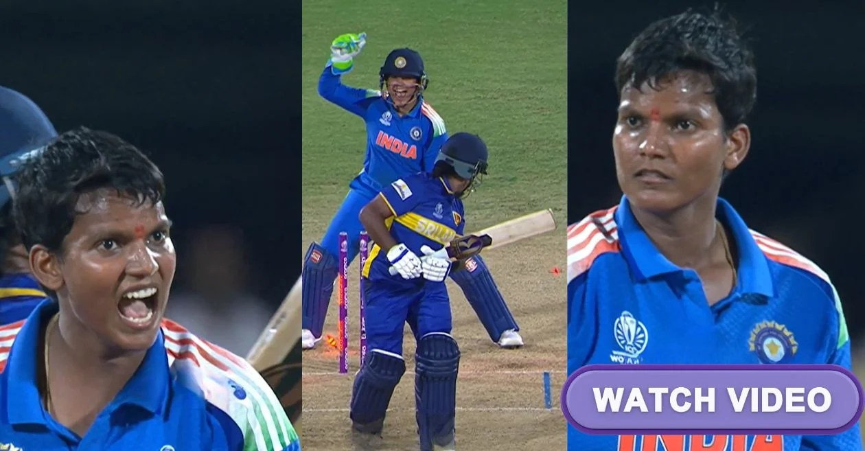 CWC 2025 [WATCH]: Deepti Sharma unleashes a fierce roar at Chamari Athapaththu after dismissing her during IND-W vs SL-W game