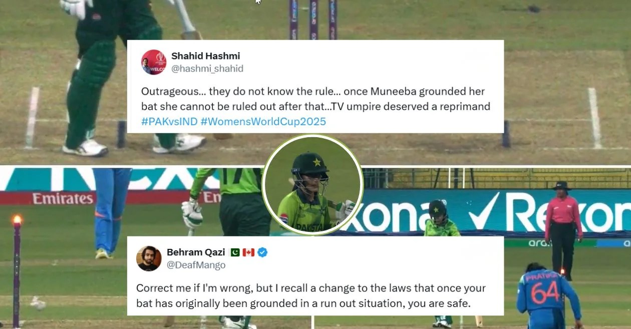 CWC 2025: ‘ICC=BCCI’ – Pakistan cricket fans expresses anger over Muneeba Ali’s controversial dismissal during IND-W vs PAK-W clash