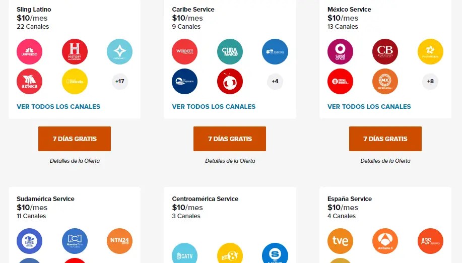 Sling TV Latino A List of Complete Packages