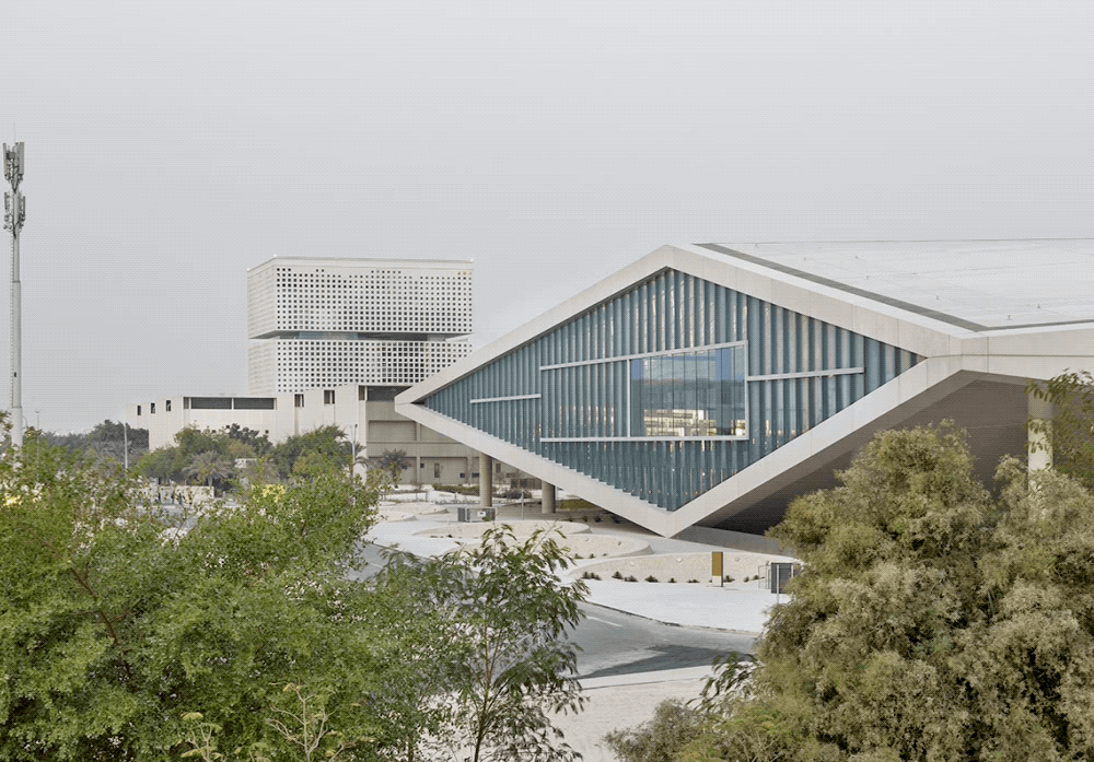 Culture, climate, curved glass Qatar National Library, featured in IGS
