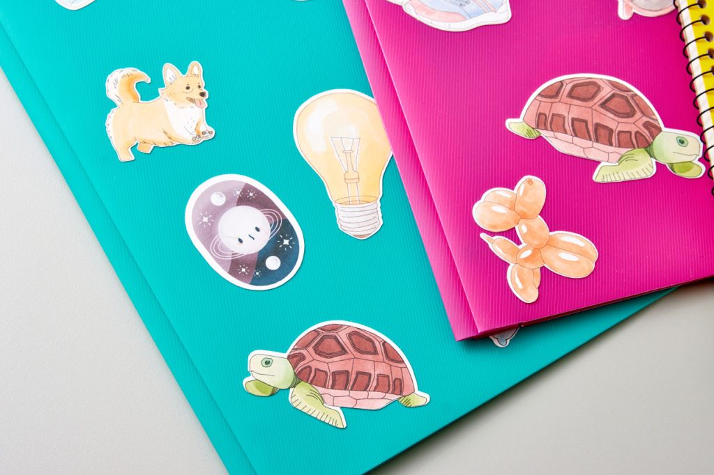 Stickers on a Folder