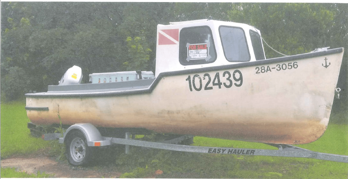 18 Foot Fibreglass boat stolen from Comeauville Nova Scotia Crime