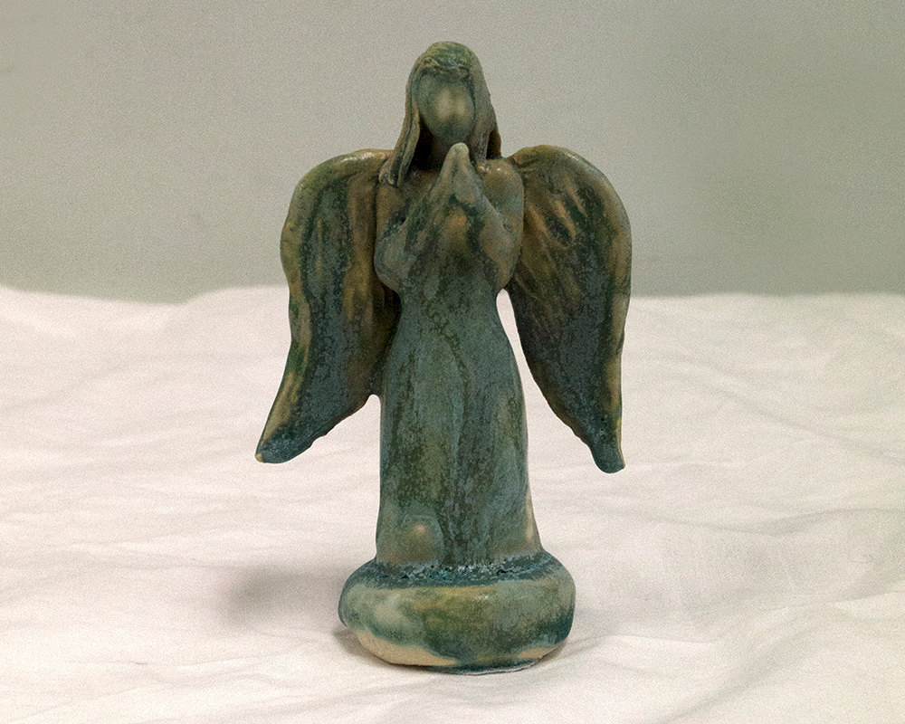 Copper Angel Handmade Ceramic Angel Sculpture Ceramic Angel Figurine
