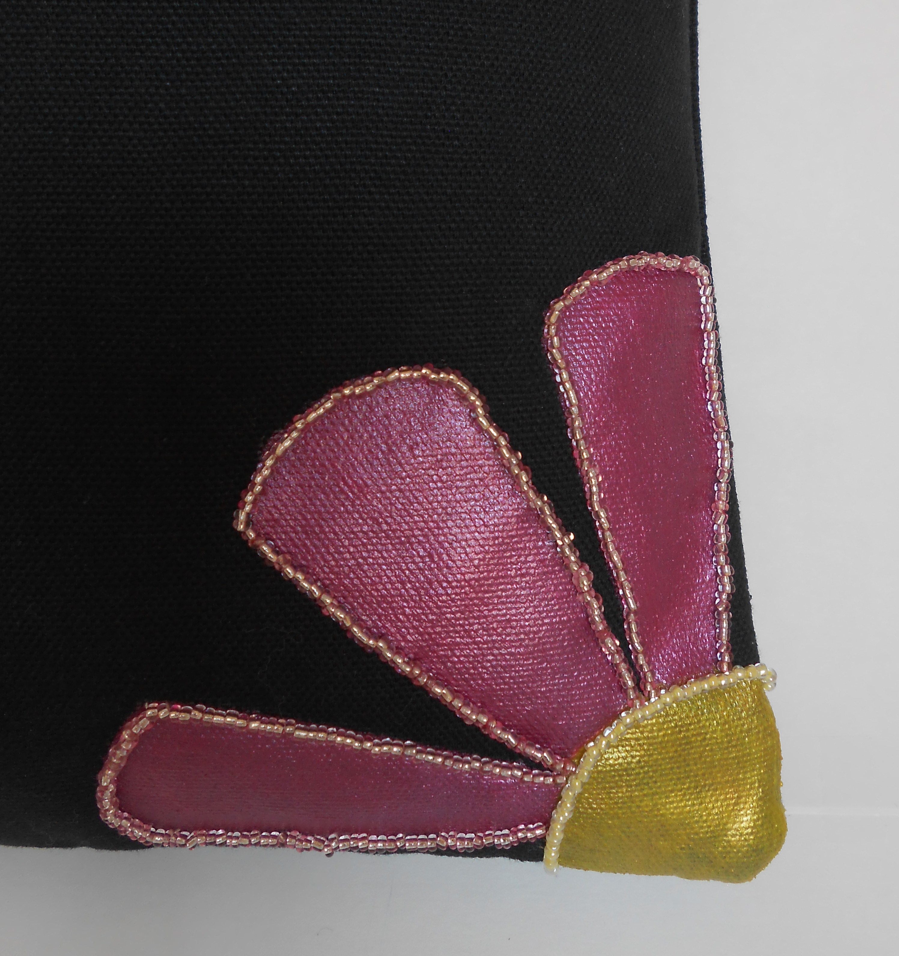 Black Handbag Flowers Crisoli Ali Creations