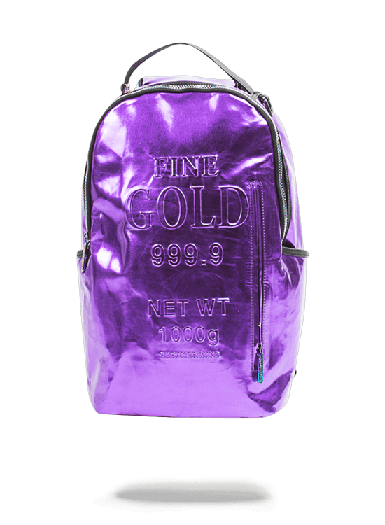 SPRAYGROUND Purple Fine Gold Backpack School Backpacks