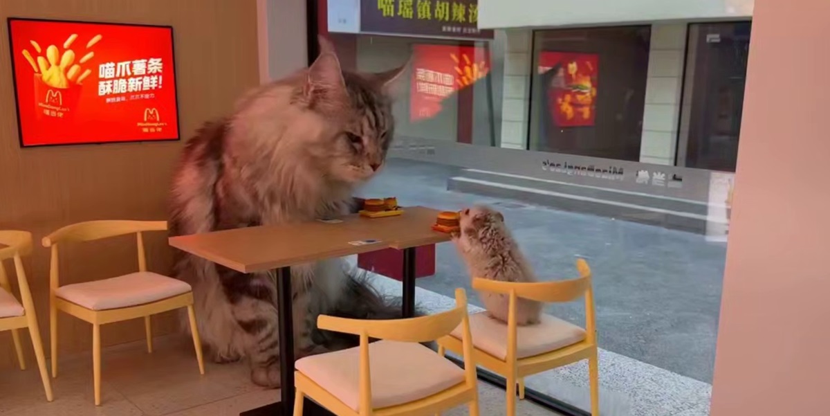 MeowDonald’s, для кошек, Китай