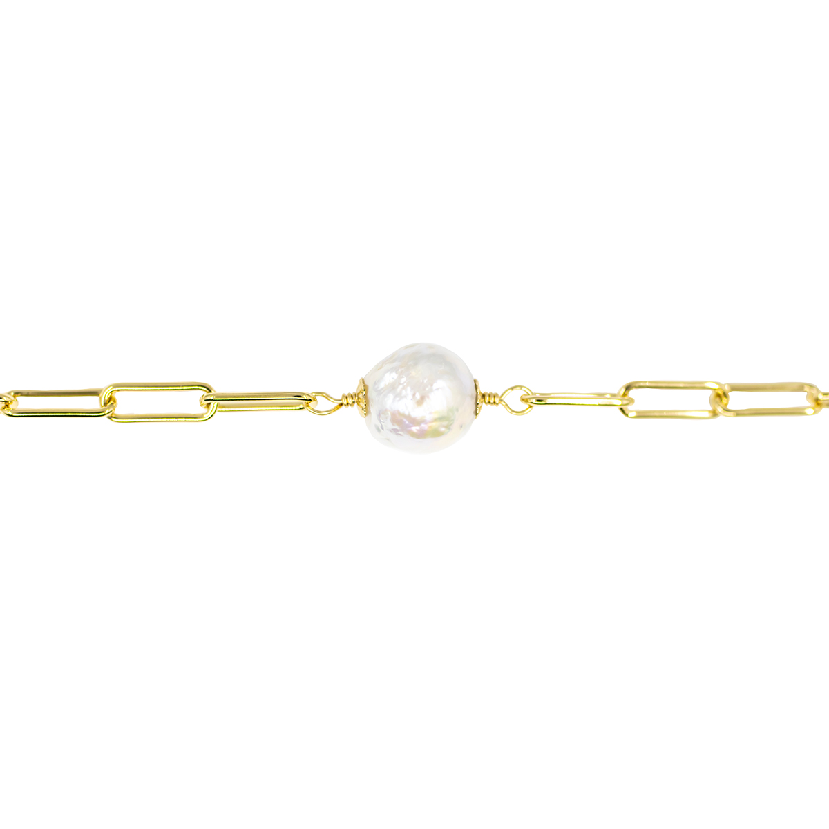 Freshwater Pearl Safety Pin Necklace CristinaV