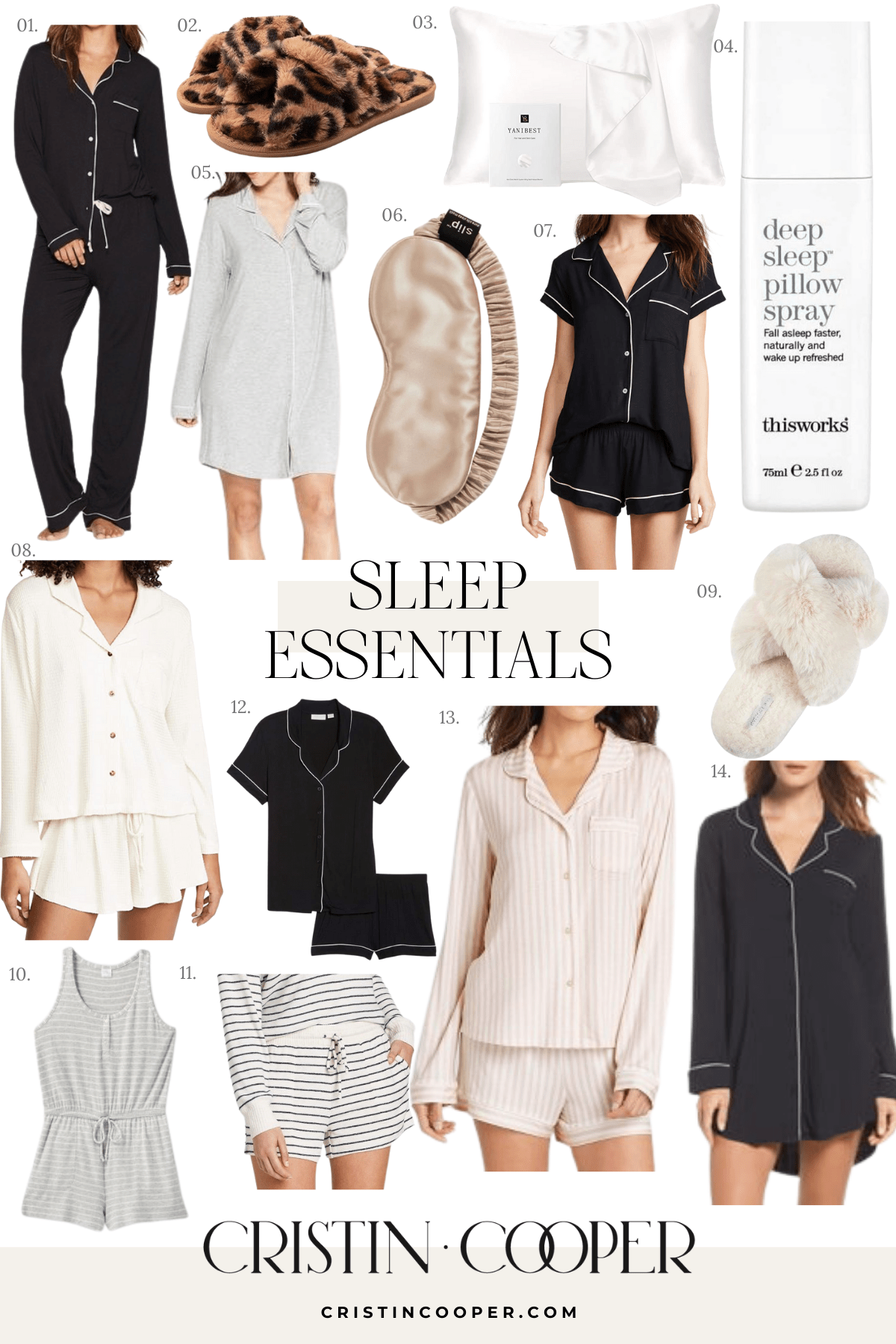 Pajamas & Sleep Essentials Cristin Cooper