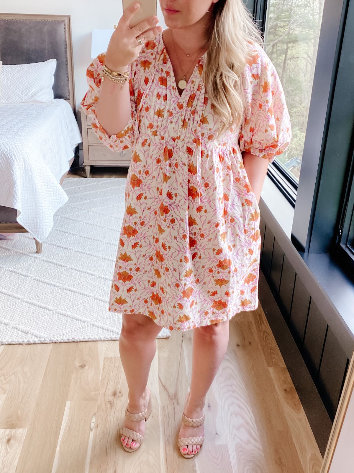 Orange Floral Dress Cristin Cooper