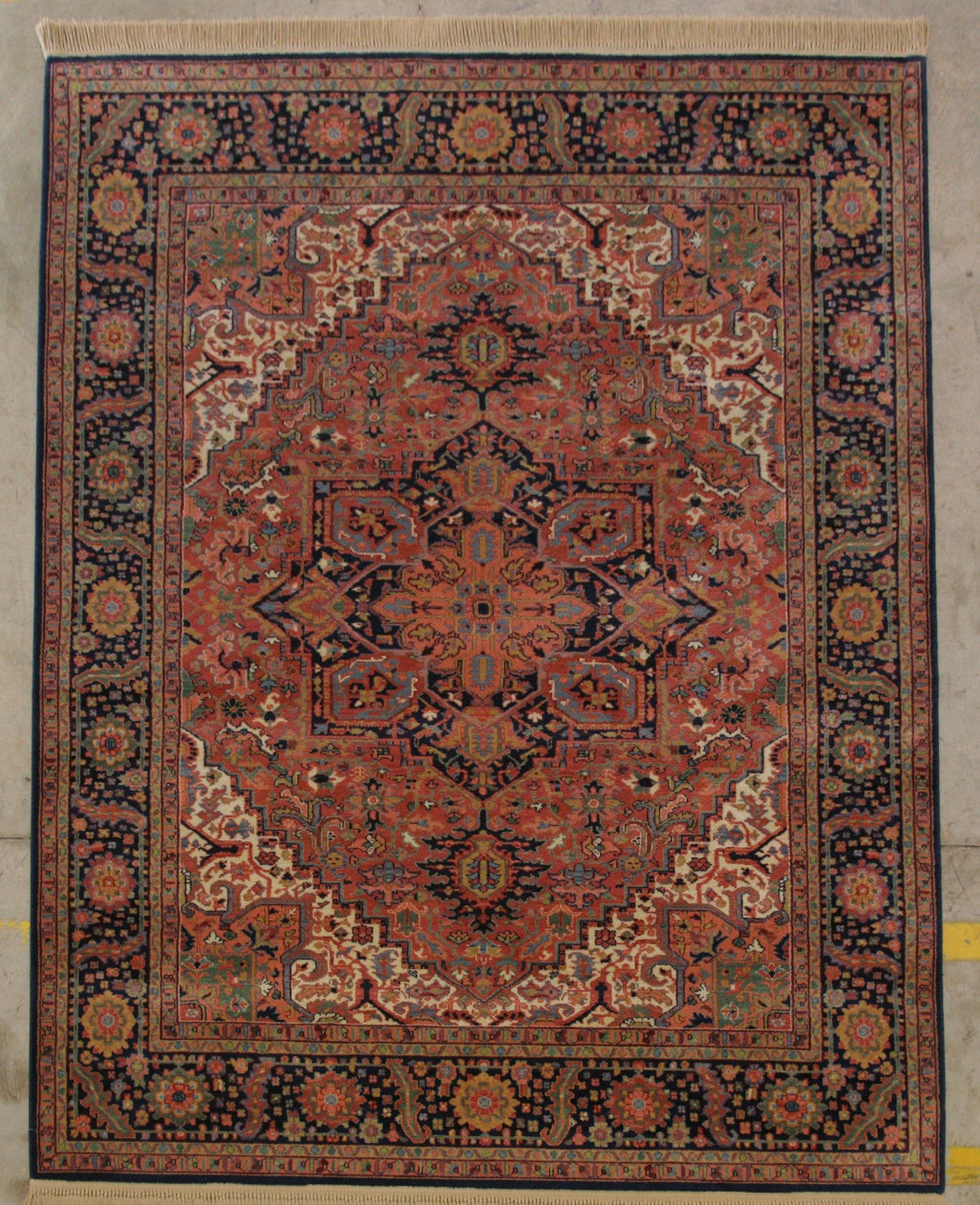 8'8 x 11'3 Blue/Salmon Heriz Karastan Cristomar