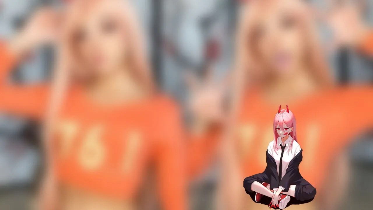 Modelo jane.beeb encanta com um apaixonante cosplay da Power de