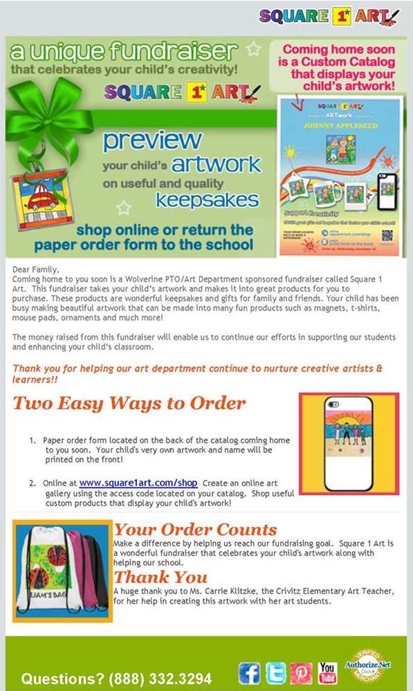 Square 1 Art Crivitz School « Crivitz WPTO