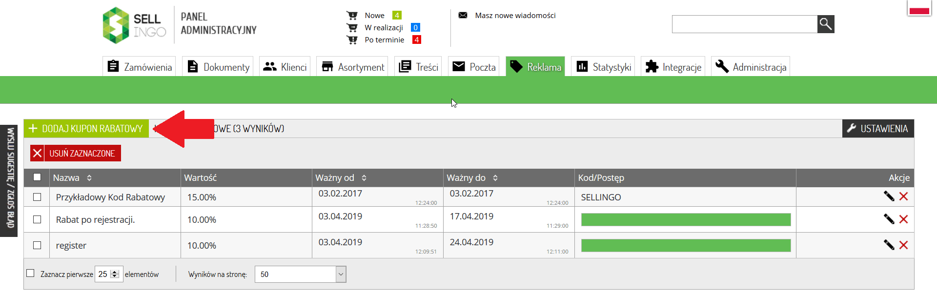 Jak wygenerować Kod Rabatowy? Załóż sklep z Sellingo